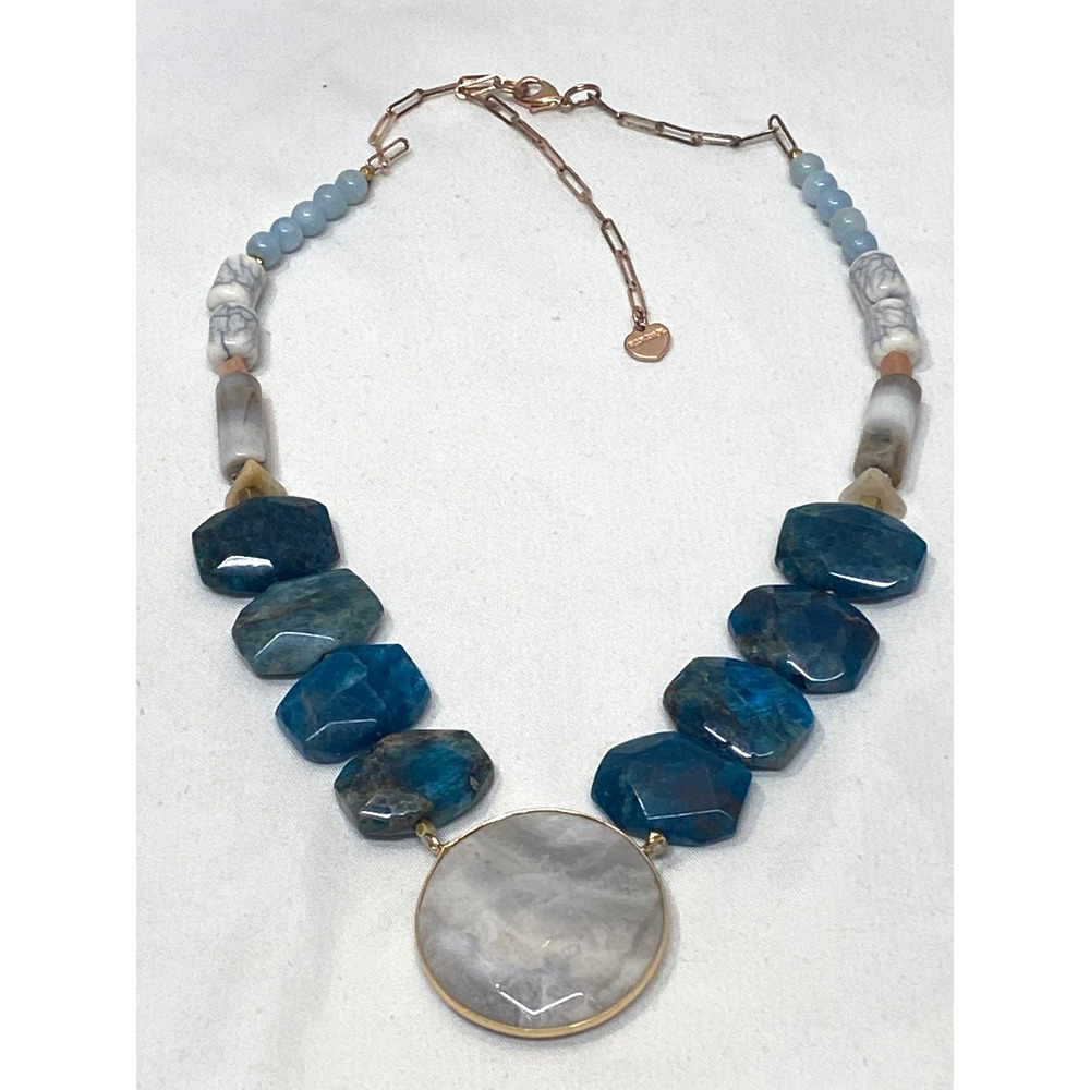Vintage Nakamol Semi Precious Stone Bead Necklace Heavy Statement WOW